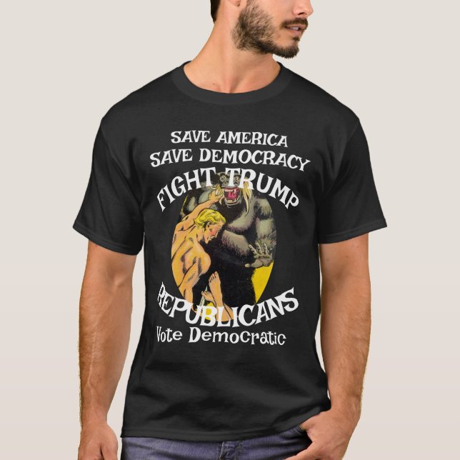 DHS FBI CBP Burfäktning Trump onsdagar T Shirt (Framsida)