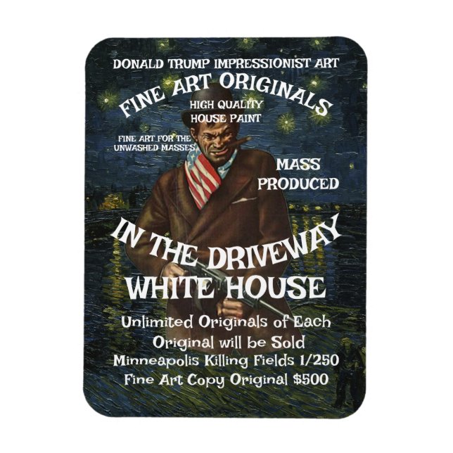 DHS FBI CBP War Crimes Criminal President Murderer Magnet (Vertikal)