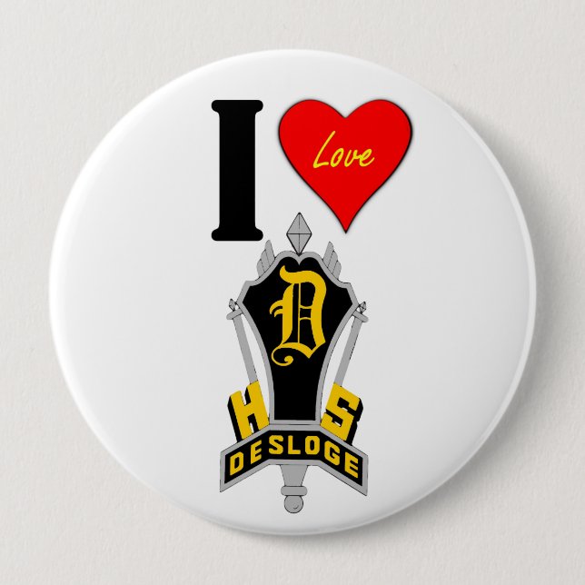 DHS Huge, 4-tums rund knapp (Framsida)