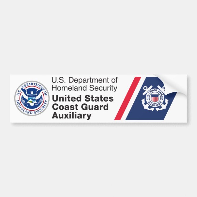 DHS - Kustbevakninghjälparebildekal Bildekal (Framsidan)