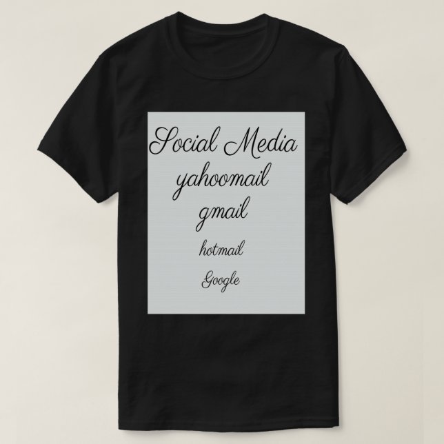 DI COLLECTION SOCIAL MEDIA YAHOOMAIL GMAIL HOTMAIL T SHIRT (Design framsida)
