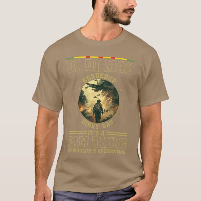 Di Di Mau Its NAMhing Dinky Dau Funny Vietnam Vete T Shirt (Framsida)