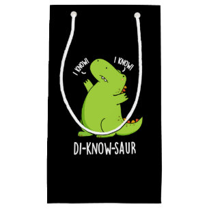 Di-know-saur Funny Dinosaur Pun Mörk BG