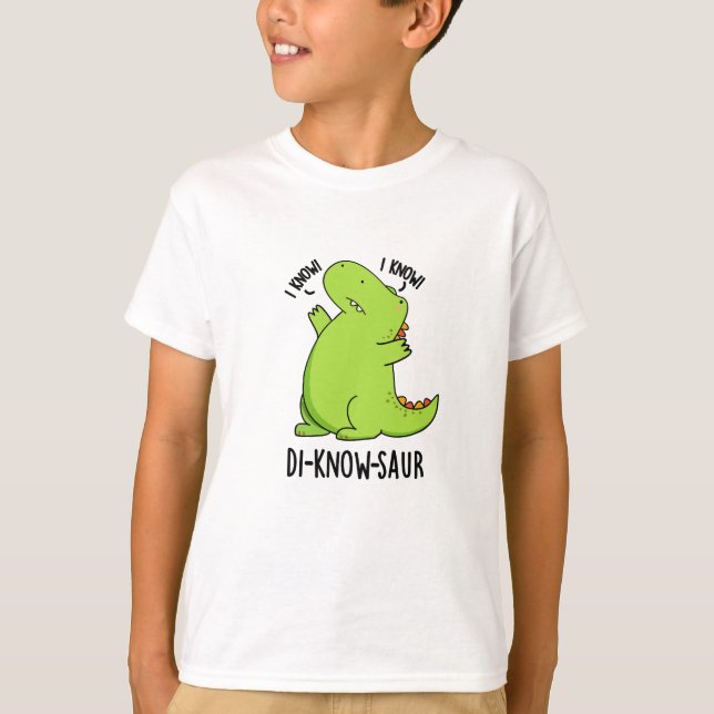 Di-know-saur Rolig Dinosaur Puns  T Shirt (Framsida)