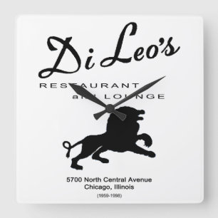 Di Leo Restaurant, Chicago, IL Fyrkantig Klocka