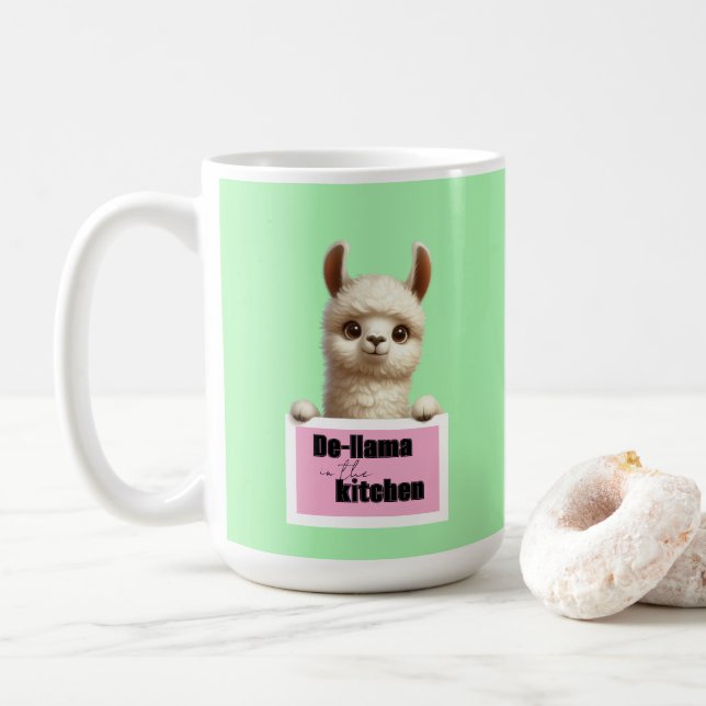 Di-llama i köket kaffemugg (Med munk)