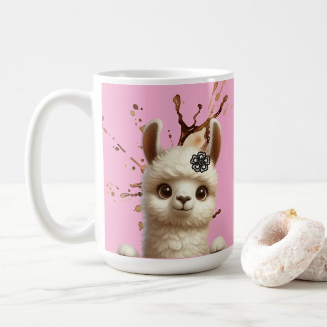 Di-llama  kaffemugg (Med munk)