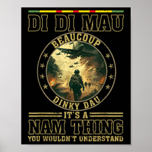 Di Mau dess Nam Sak Dinky Dau Funny Vietnam Ve Poster