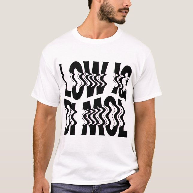 DI MOL T-Shirt med låg IQ | Omvänd text Rollig Mem (Framsida)