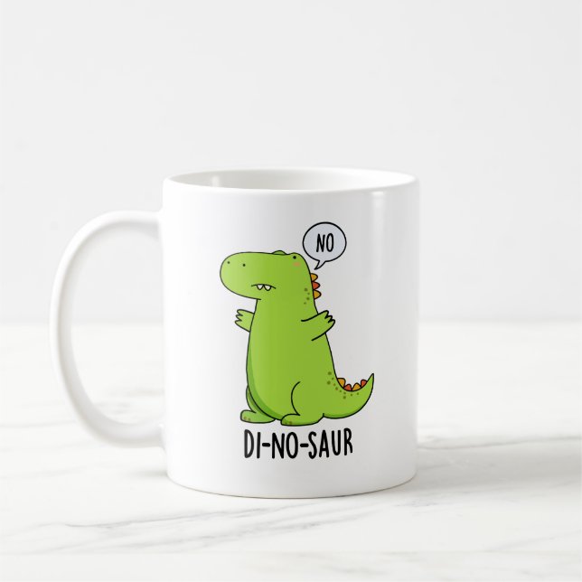 Di-no-saur Funny Dinosaur Puns Kaffemugg (Vänster)