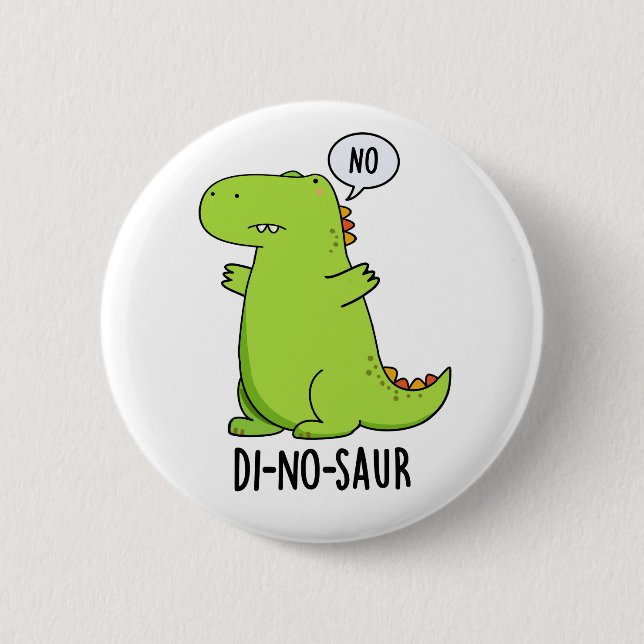 Di-no-saur Funny Dinosaur Puns Knapp (Framsida)