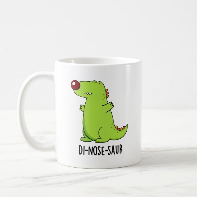 Di-nos-saur Funny Dinosaur Pun Kaffemugg (Vänster)