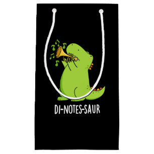 Di-notes-saur Funny Dinosaur Pun Mörk BG