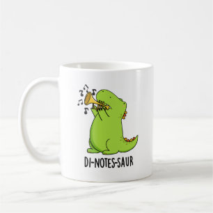Di-notes-saur Rolig Dinosaur Puns Kaffemugg