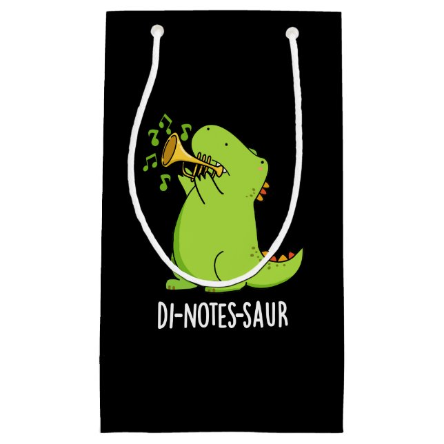 Di-notes-saur Rolig Dinosaur Puns Mörk BG (Framsidan)