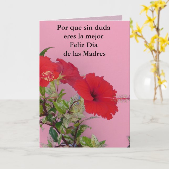 Dia de Las Madres eres la mejor 221 Kort (Gul blomma)