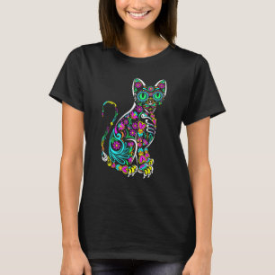 Dia De Los Meowtos T-shirt Katt Döda Dagen Dag för