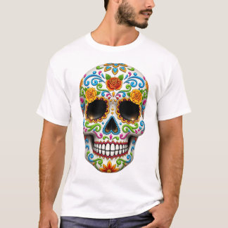 Dia de los muertes skalle. Mexikanska Day of the d T Shirt