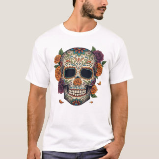 Dia de los muertes skalle. Mexikanska Day of the d T Shirt