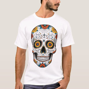 Dia de los muertes skalle. Mexikanska Day of the d T Shirt