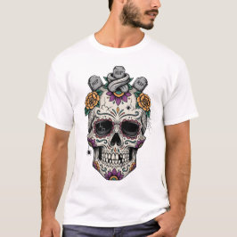 Dia de los muertes skalle. Mexikanska Day of the d T Shirt