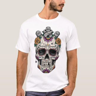 Dia de los muertes skalle. Mexikanska Day of the d T Shirt