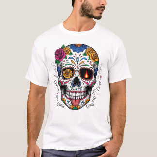 Dia de los muertes skalle. Mexikanska Day of the d T Shirt