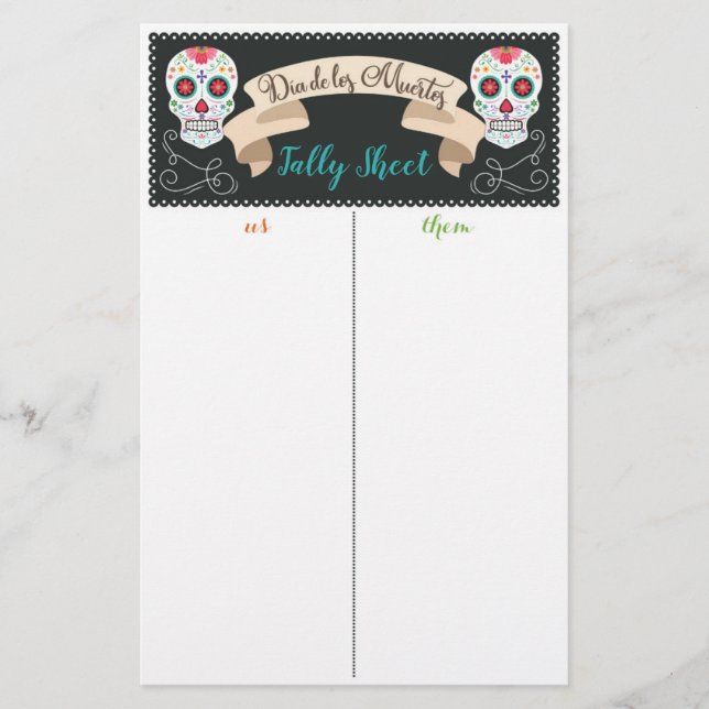 Dia De Los Muerto Bunco Game Tally Lakan (Framsida)