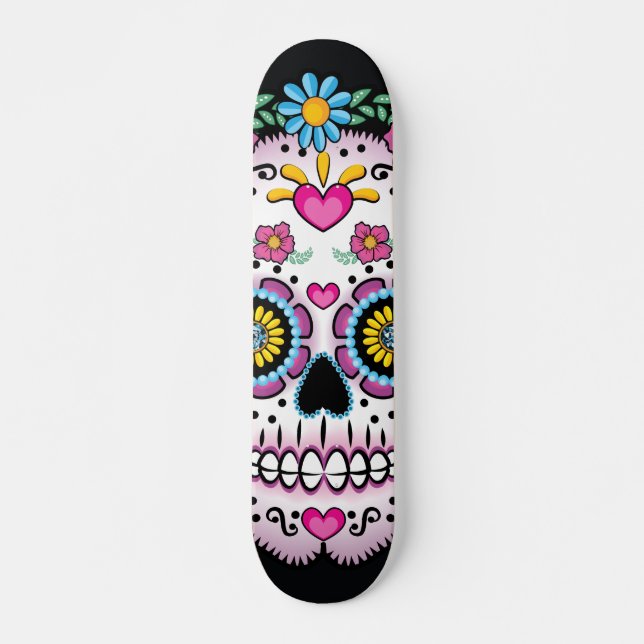 Dia de los Muerto Sugar Skateboard Bräda 19,5 Cm (Framsida)