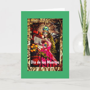 Dia de los Muertos, 5-tums x 7-tums mappat gratula Kort