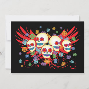 Dia de los Muertos 5x7-inbjudan Inbjudningar