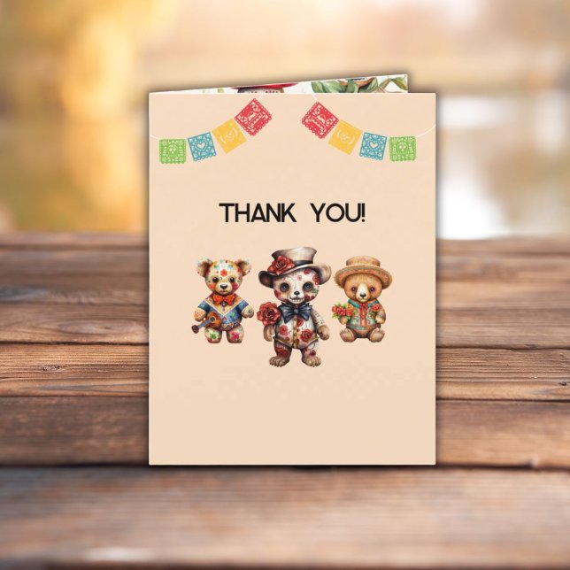 Dia De Los Muertos Alebrije Bears Picado Tack Kort (Skapare uppladdad)