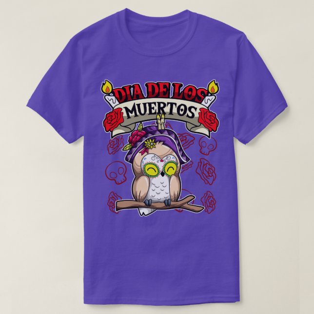 Dia De Los Muertos Animals Uggla T Shirt (Design framsida)
