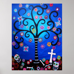Dia de los Muertos av Prisarts Poster