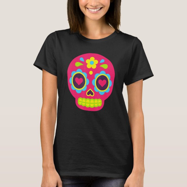 Dia De Los Muertos Baby Sugar Skull Kids Toddler B T Shirt (Framsida)