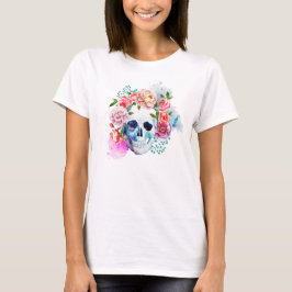 Dia de los Muertos Blommigt Skull Moderskapshandel Tee