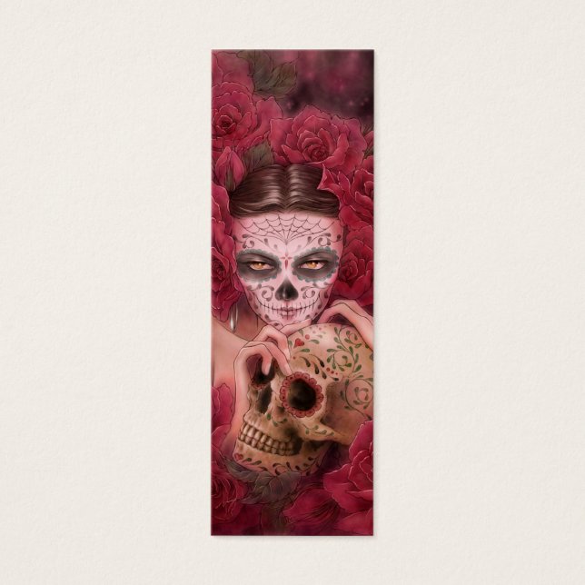 Dia de los Muertos Bookmark Litet Visitkort (Framsidan)