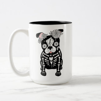 Dia de los Muertos Boston Terrier Frenchie Mugg