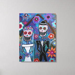 DIA DE LOS MUERTOS BRÖLLOP CANVASTRYCK