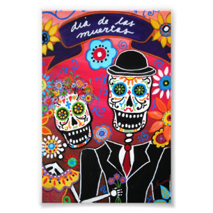 Dia de los Muertos Bröllop Fototryck