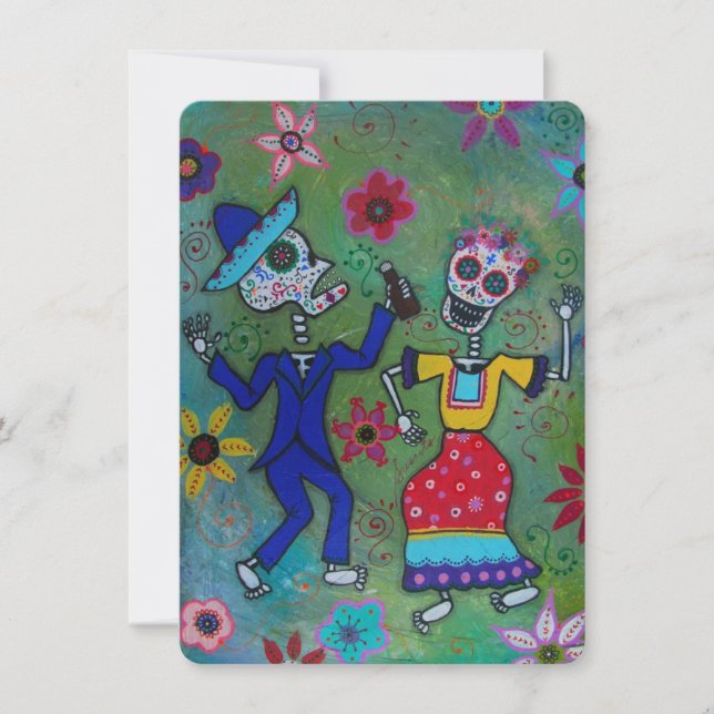 DIA DE LOS MUERTOS BRÖLLOP INBJUDNINGAR (Framsida)