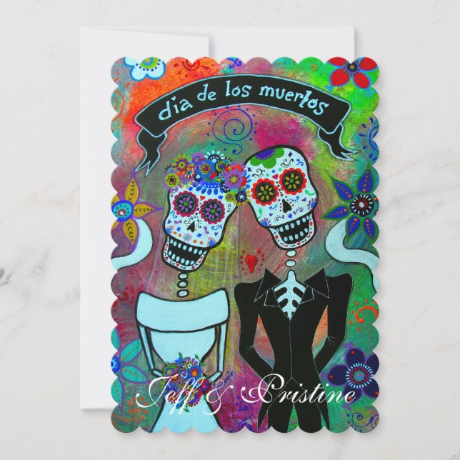 DIA DE LOS MUERTOS BRÖLLOP INBJUDNINGAR (Framsida)
