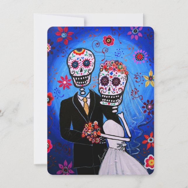 DIA DE LOS MUERTOS BRÖLLOP INBJUDNINGAR (Framsida)