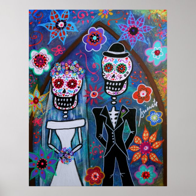 DIA DE LOS MUERTOS BRÖLLOP POSTER (Framsidan)