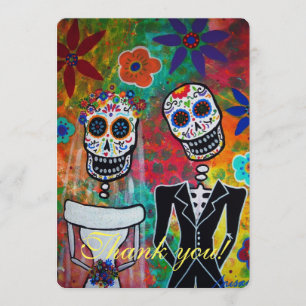 DIA DE LOS MUERTOS BRÖLLOP TACKAR DIG CARD TACK KORT