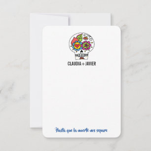 Dia De Los Muertos Bröllop - tackkort Tack Kort
