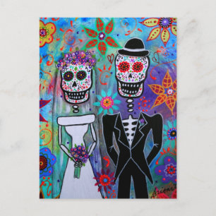 DIA DE LOS MUERTOS BRÖLLOP VYKORT