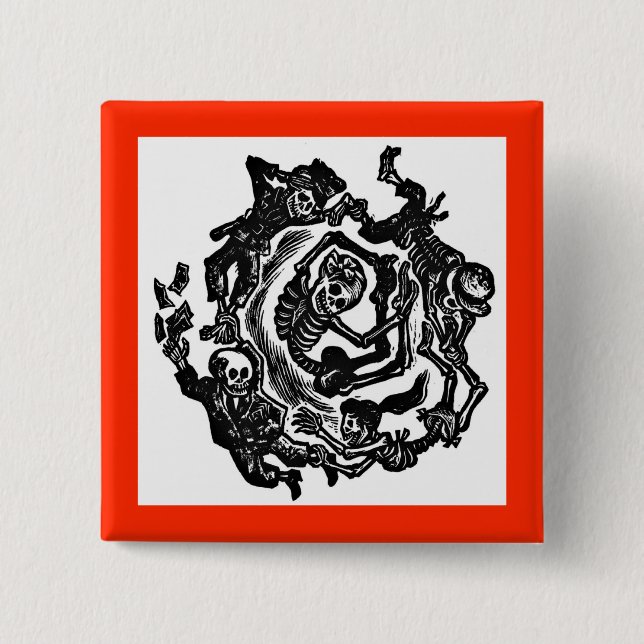 Dia de los muertos Button Knapp (Framsida)