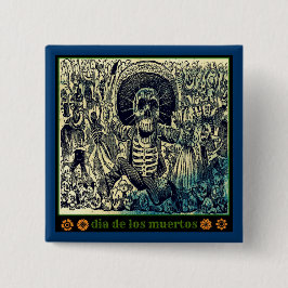 Dia de los muertos Button Knapp