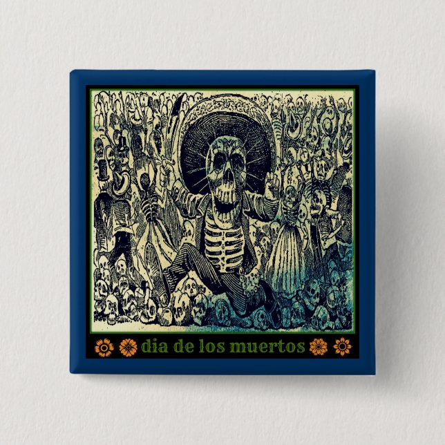 Dia de los muertos Button Knapp (Framsida)